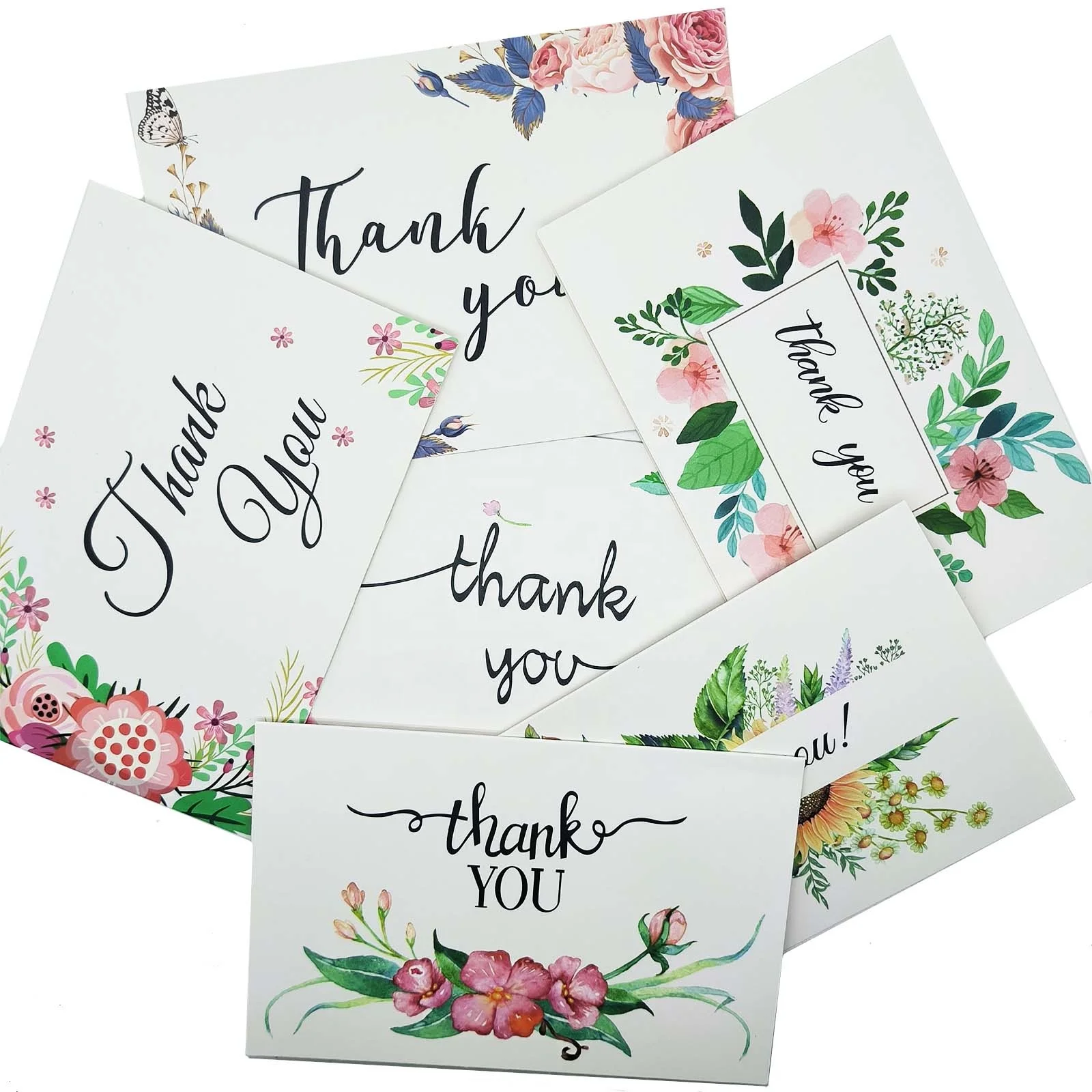 Custom Print Colored Paper Thank You Cards with Envelopes Custom Paper Cards Business Cards  Postcards