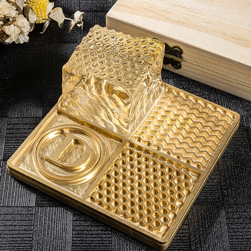 Wholesale High Quality Metal Handle Ice Cube Seal Copper Seal Ice Cube Brand Seal Coffee Bare