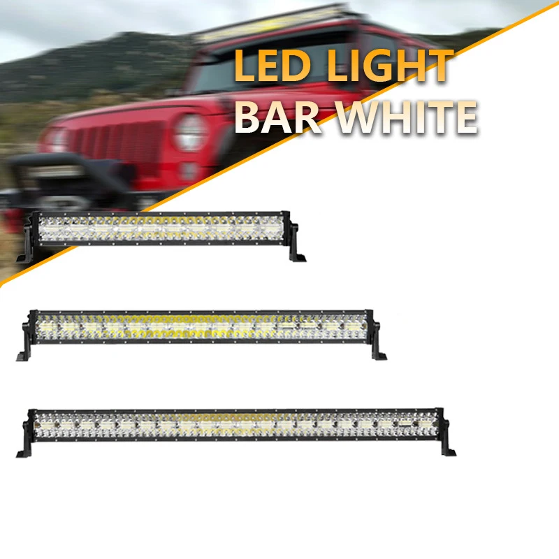 2024 New Straight Curved 12V 24V Dual Color DRL 22 32 42 50 52 Inch 120W 288W 324W 594W 756W Double row Single Row LED Light Bar