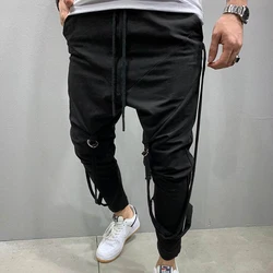Hip Hop Mens Cargo Pants Gyms Fitness Sportswear Long Pants Men Casual Sports Jogger Track Trousers