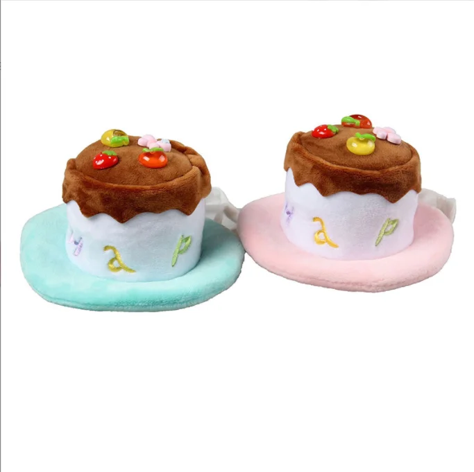 Wholesale Pets Dogs Cats Cute Shapes Cakes Birthday Hats Candles Fruits Head-wear Accessories Dog Hat