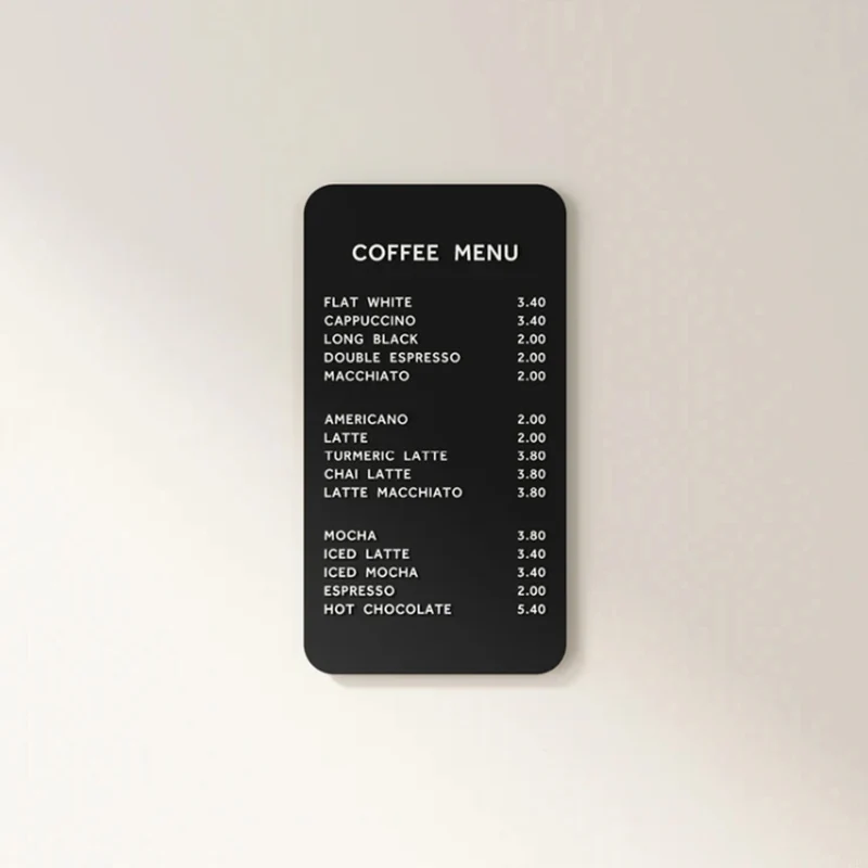Wall Magnet Letter Display Board Modern Menu Display Board for Restaurant Cafe Coffee Retail Shop