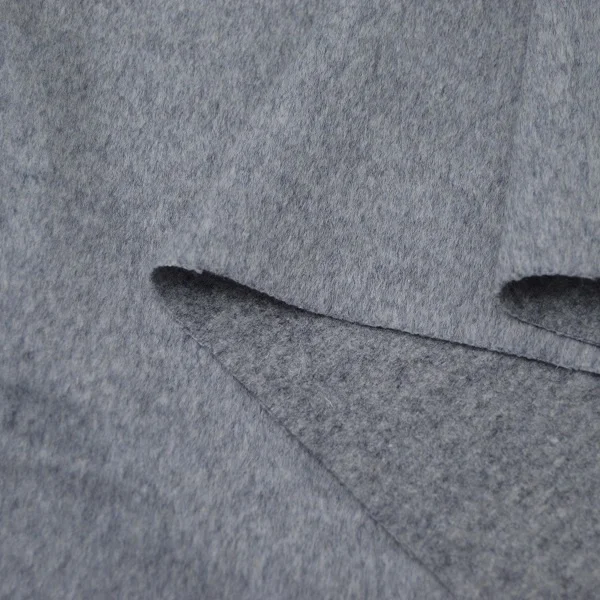 wool60% single face solid woolen cloth one side plain dyed color wool fabric mid weight woven fleece for overcoat dress jacke