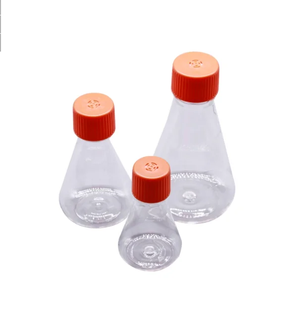 chemistry lab supplies Shake Bottles Sterile Conical Erlenmeyer Shake Flask for Cell Culture