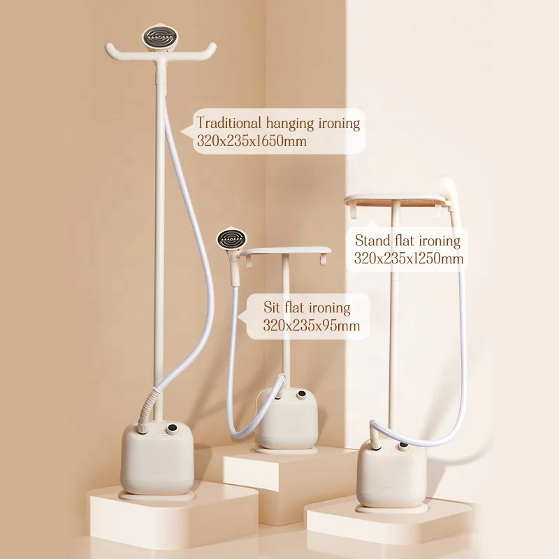 High Quality 2200W Powerful Standing Garment Steamer Adjustable Height Vertical Steam Iron Electric Garment Steamer with Board