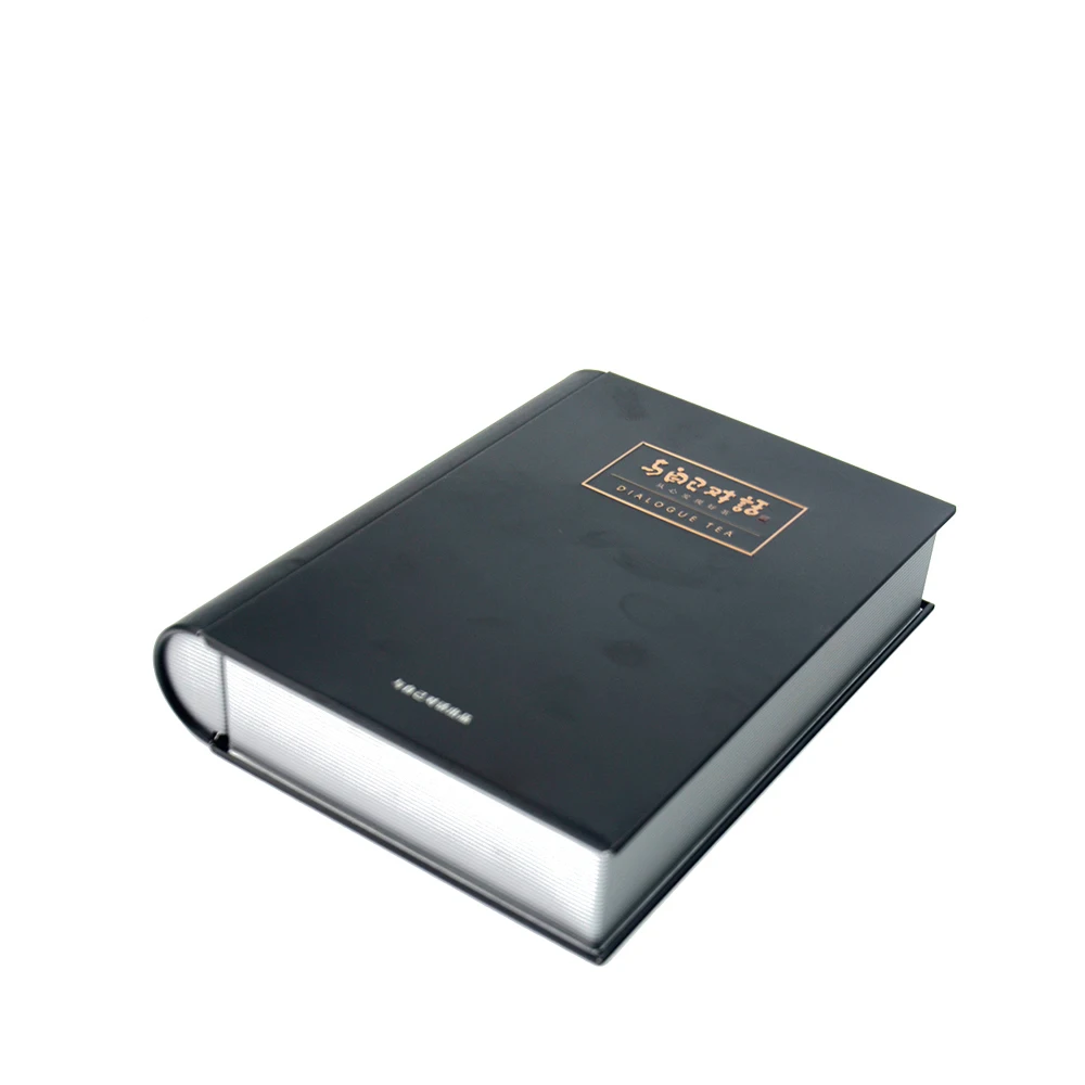 Vintage design metal book shape students gift box  for christmas cookie packaging tin box