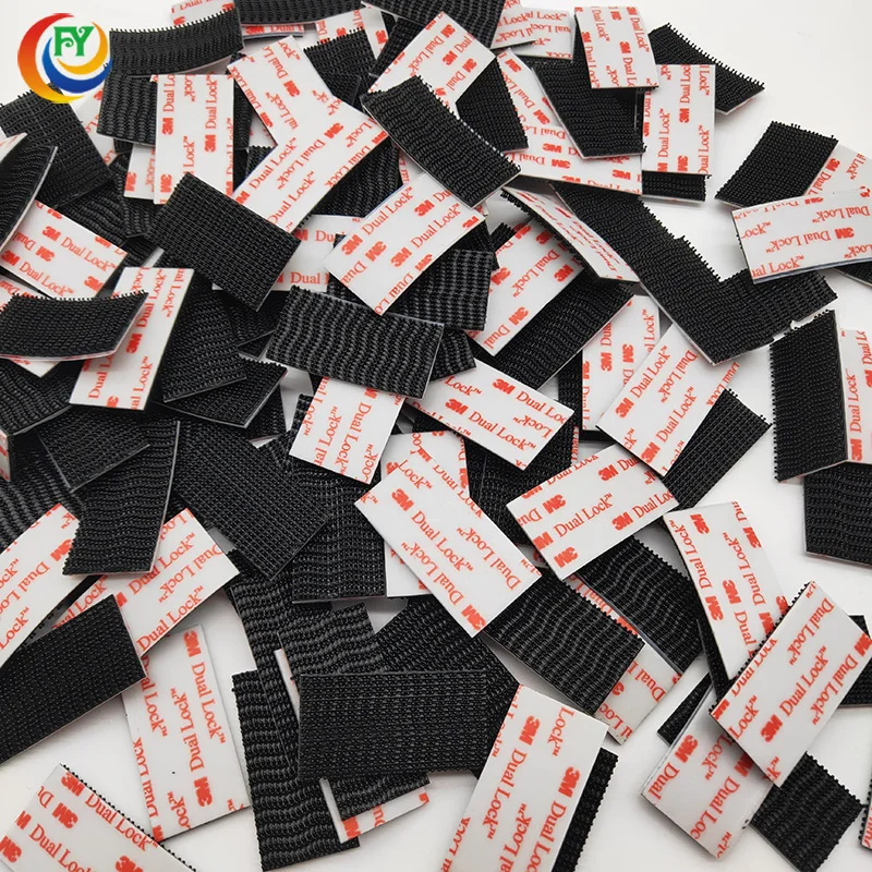 3M SJ3550 1 x 2 inch Dual Lock Recloseable Tape Black Adhesive Fastener