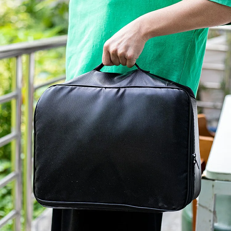 Portable Durable Fire-Resistant Important Document Case Premium Fireproof Waterproof Large Capacity with Combination Lock Bag