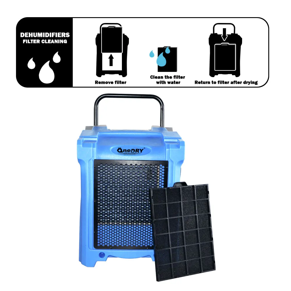Commercial Dehumidifier  Large Industrial Dehumidifier with Pump, Compact, Portable, Auto Shut Off, for Basements, Gar