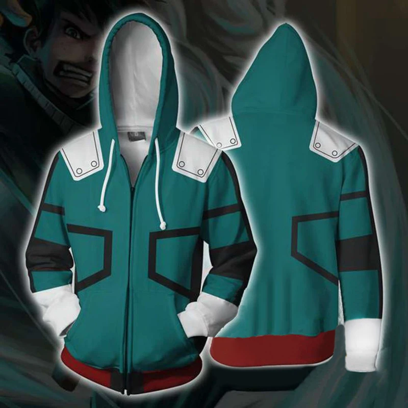 sudaderas con capucha para hombre 3d anime jacket hoodies full zip up hoodie polyester anime hoodie my hero academia