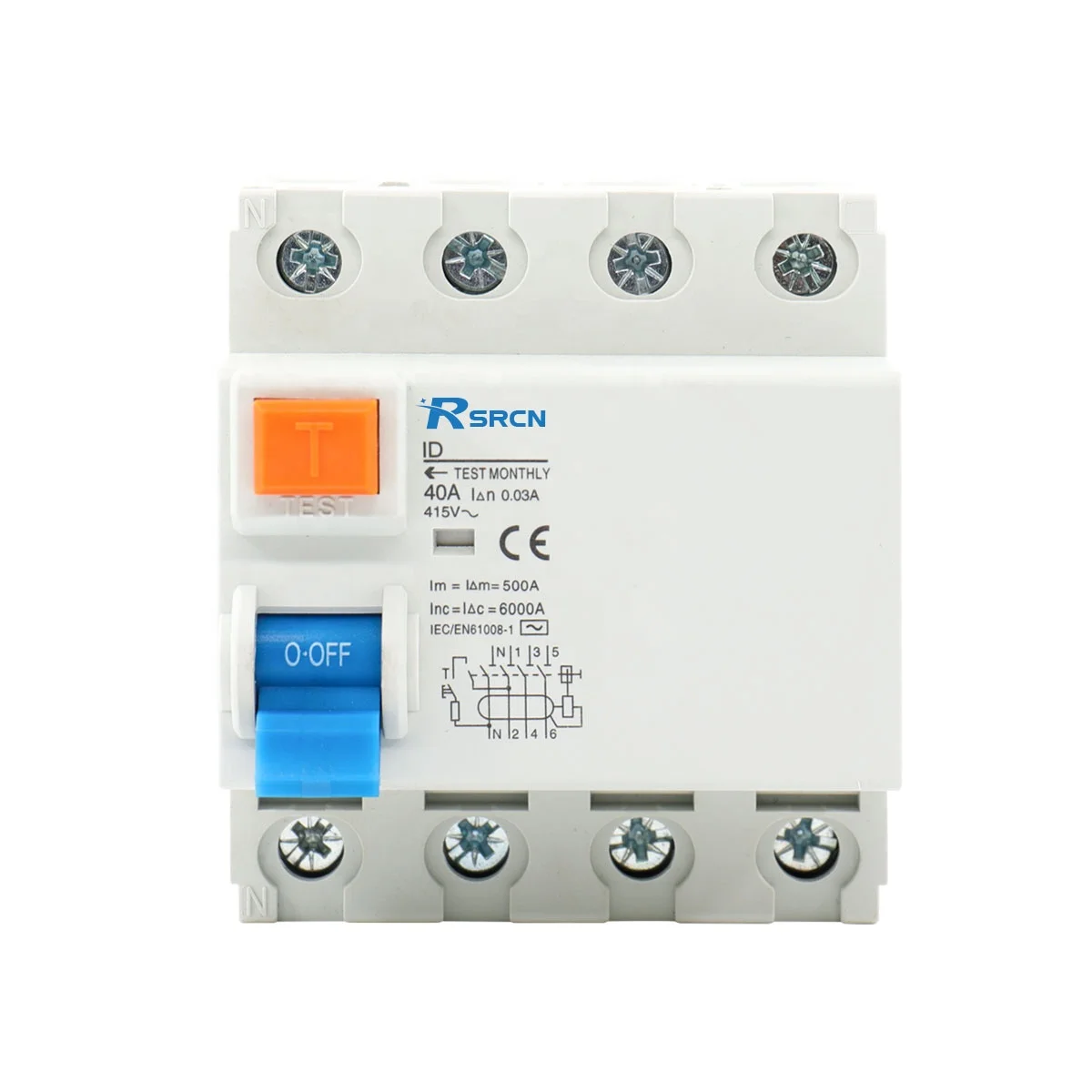 RCCB ID Type 6A 10A 16A 20A 25A 32A 45A 50A 63A 1P+N 3P+N New Design Product