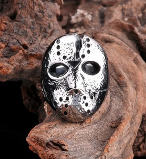 Cheap Price Unique Design Brand Antique Clown Face Stainless Steel Rings Men Rings