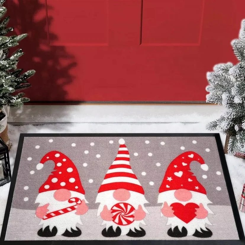 JM Modern Crystal Velvet Floor Mat Non-Slip Absorbent Foot Pads Bedroom Corridor Entrance Wholesale Christmas Carpet
