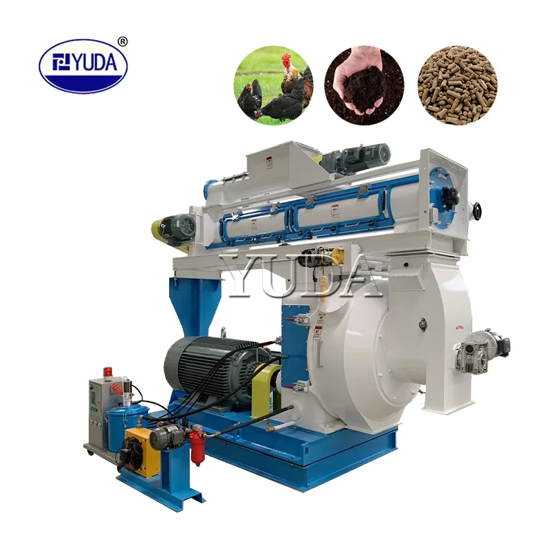 YUDA Complete 1-5 T/H Animal Chicken Manure Granular Pellet Organic Fertilizer
