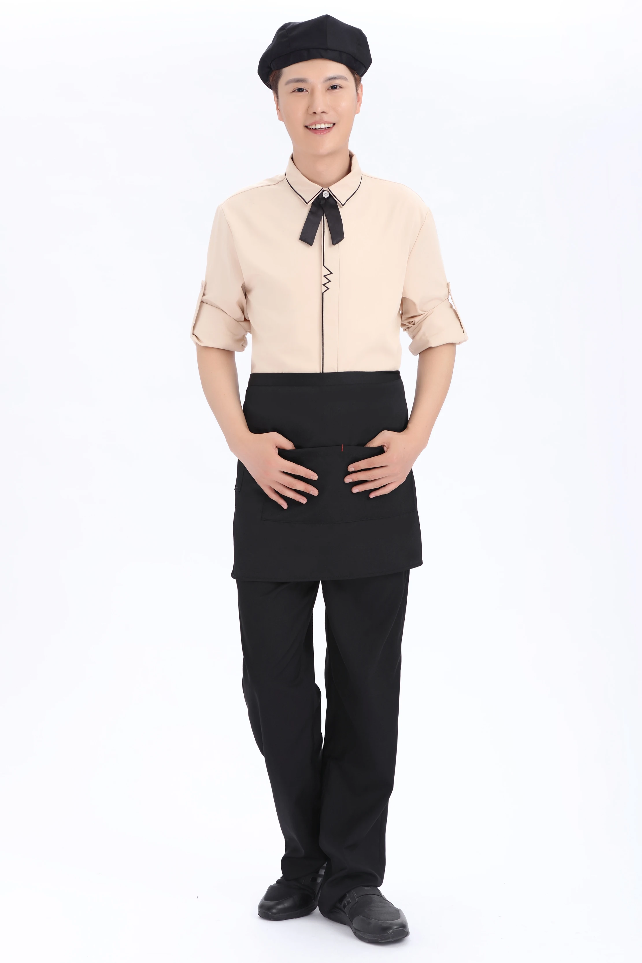 Long and Short Sleeve Restaurant Chef Kitchen Uniform Waiter Uniform Fabric Designs Chef Uniform