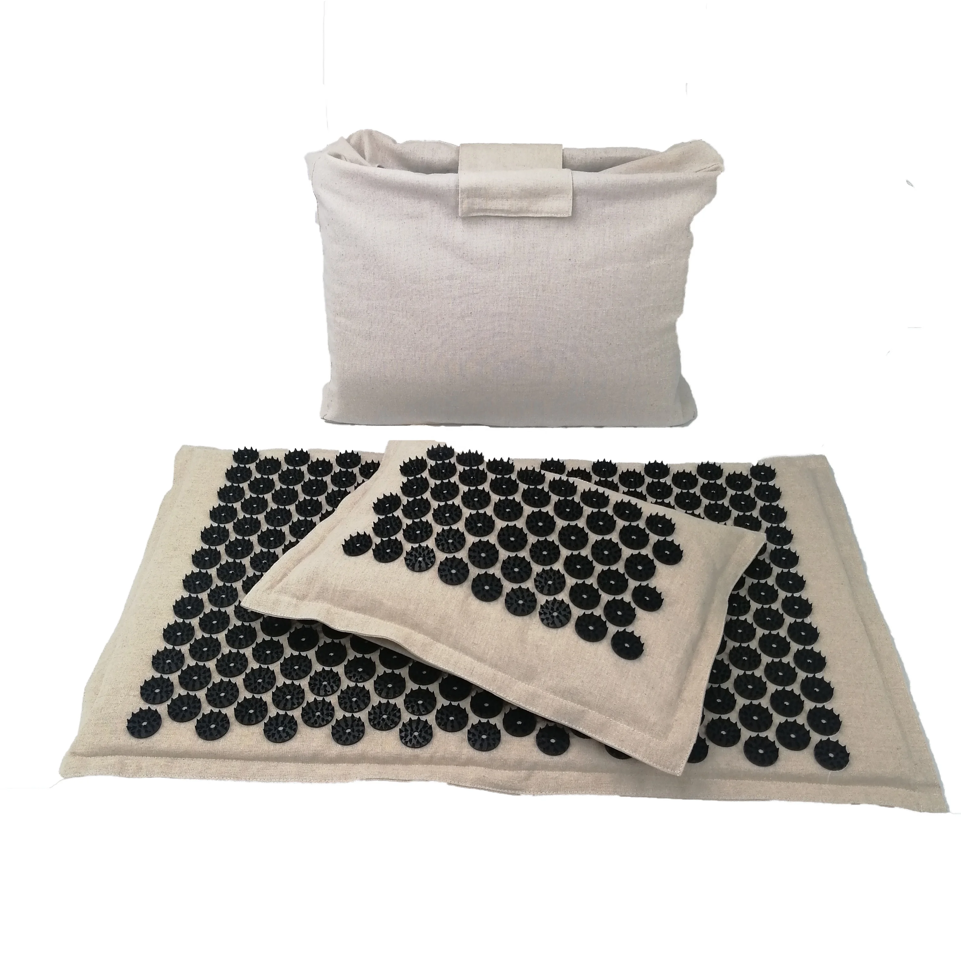 Natural organic flax needle set new massage mat pillow acupuncture point