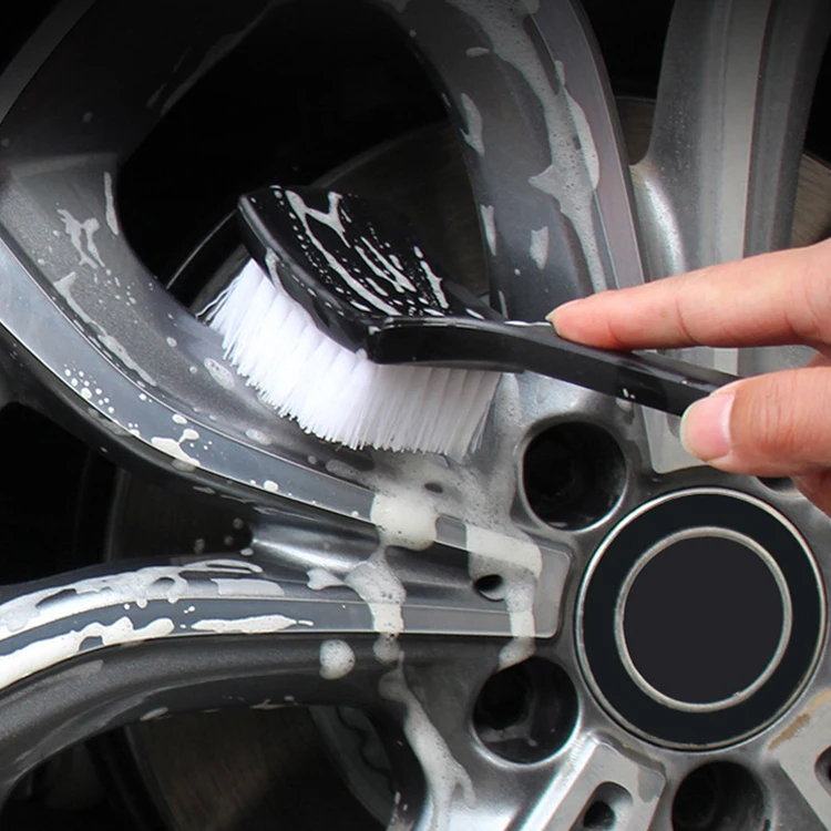 Short Handle Car Wash Brush Tire Brush Car Carpet Cleaner Used For Cleaning Car Tires Wheels And Carpets