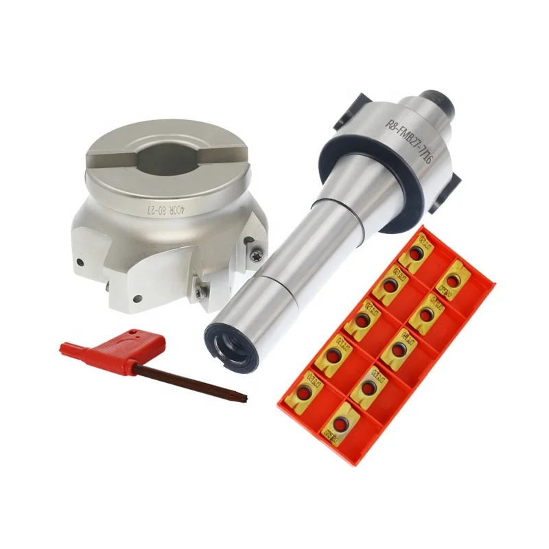 CNC end milling cutter r8-fmb22 shank extension 400r-63mm + apmt1604 CNC carbide blade