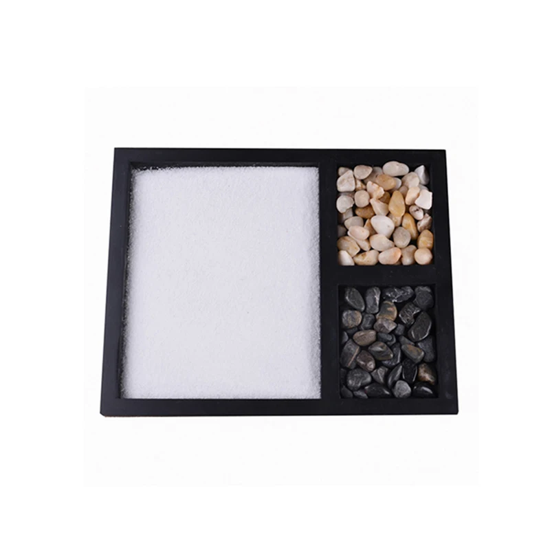Folk Crafts Gift Sets Hot sell Cobblestone Indoor Japanese Mini Zen Garden Desktop
