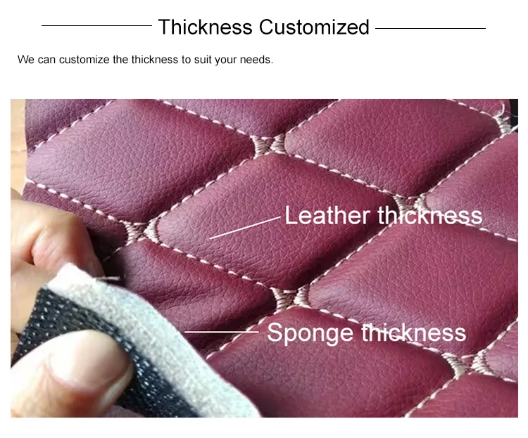 Custom automotive car seat upholstery padded pu pvc leather auto interiors leather for auto upholstery use