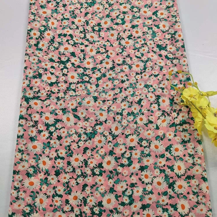 В наличии текстильная дизайнерская шифоновая креп-ткань с цветочным принтом в наличии для женской одежды