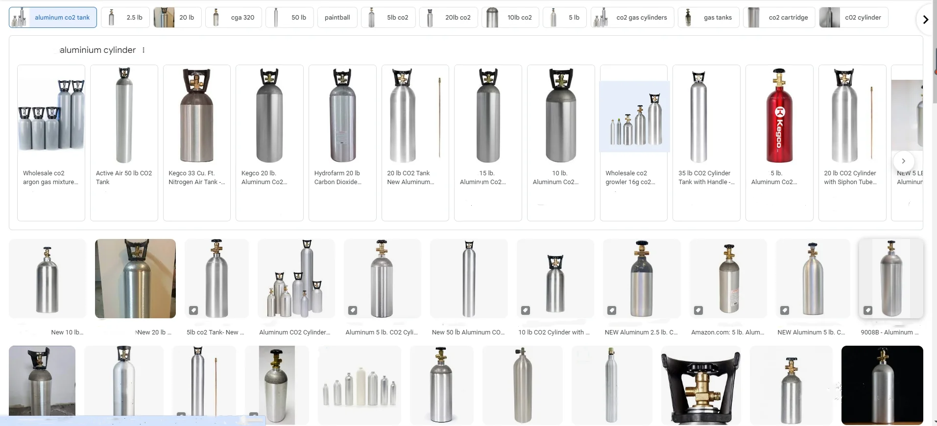 aluminum co2 gas cylinder tanques de co2 de 20 lb co2 tanks