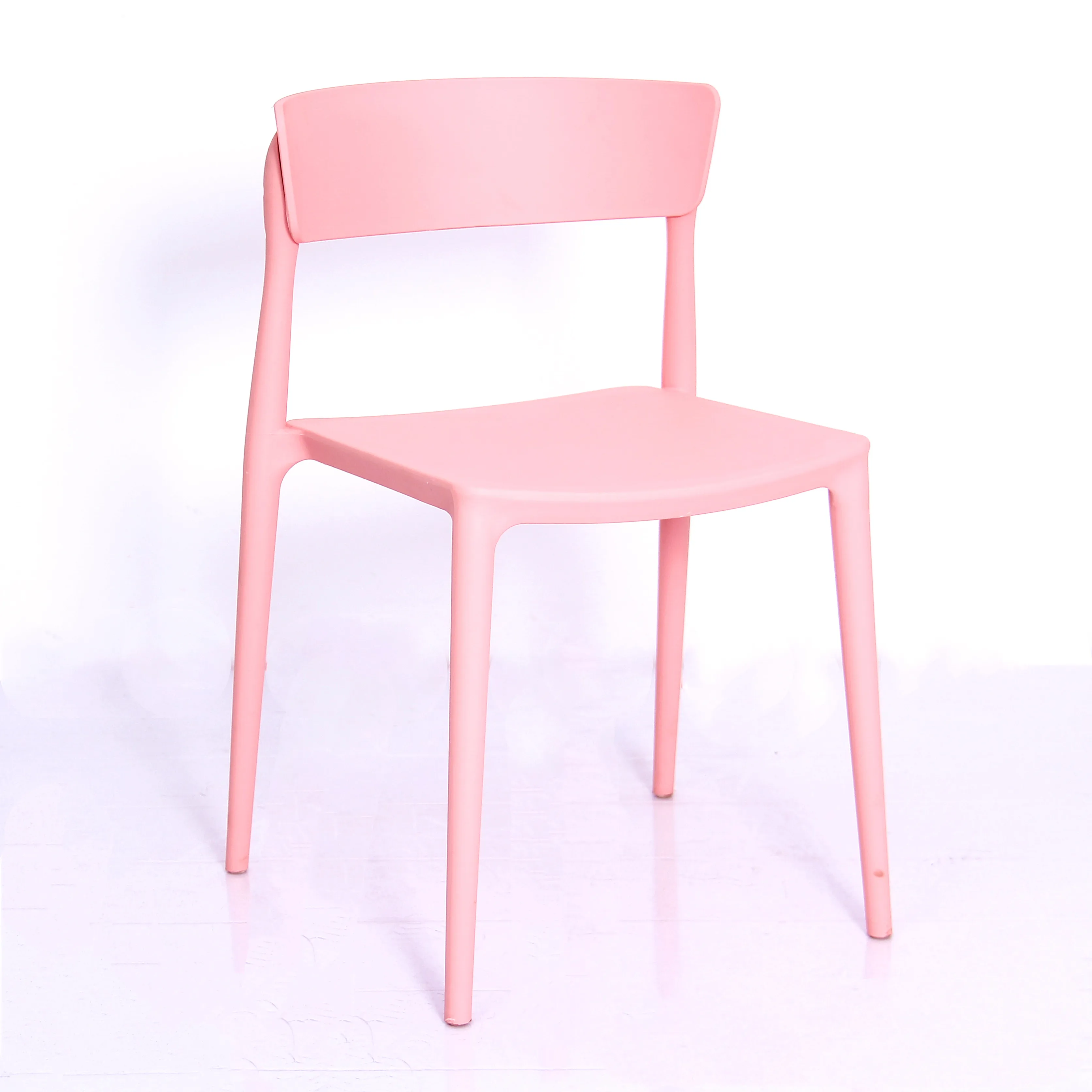 Scandinavian Home Furniture Outdoor Modern Restaurant Kitchen Armless Grey Stacking Stackable Plastic Chair for Dining Room