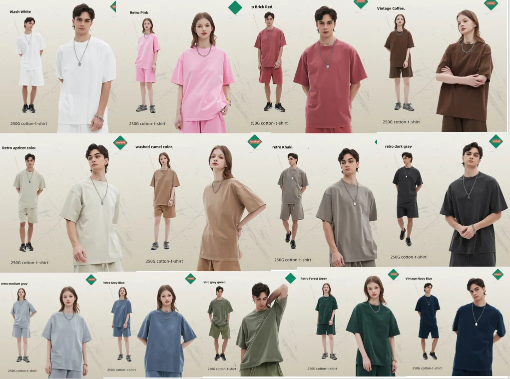 250gsm heavy weight vintage t shirt washed cotton black t-shirts black oversized acid washed Digital printing graphic tshirts