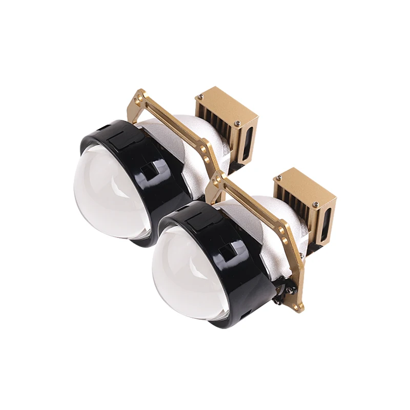 Factory wholesale 116w Golden F50 Bi Led Projector Lens Headlight 5500k-6000k Universal Fitment Bi LED Lens Headlights Lamp