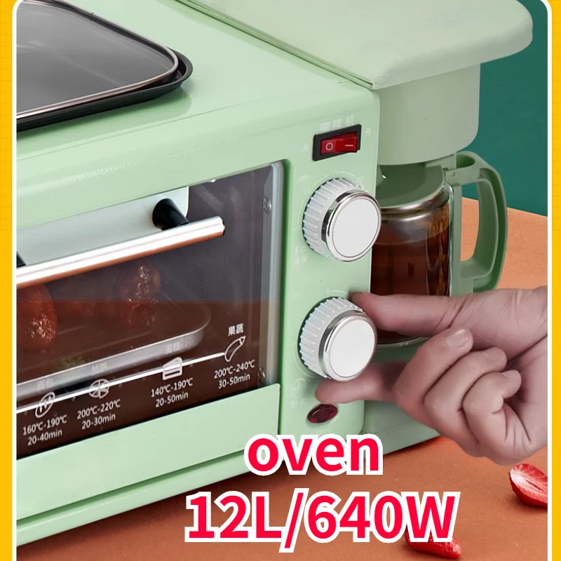 New listing 12L Maker Breakfast 3 In 1 Coffee Machine Breakfast Machine Oven With Coffee Maker