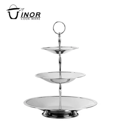 import china round wholesale 3 tier cupcake serving tray with stand