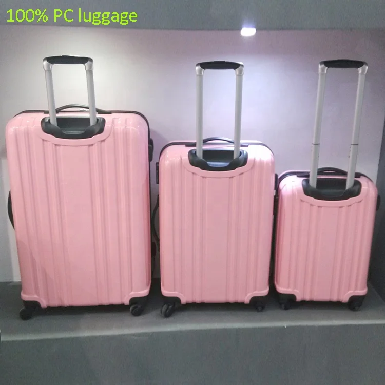 cheap eco-friendly factory wholesale, colorful PC travel luggage sets
