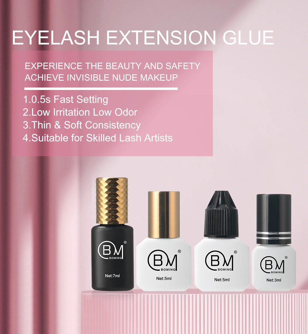 custom hypoallergenic strong lash glue waterproof wholesale eyelash lash extensions adhesive