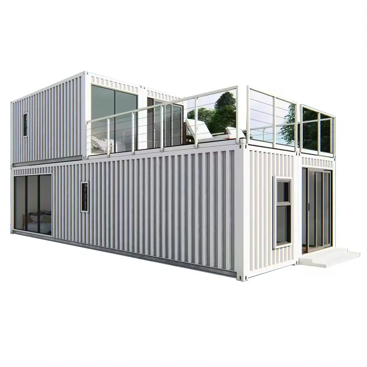Green And Safe Fast Install Home 4 Bedroom Shipping Container House For Office Apartment Detachable Large Villa
