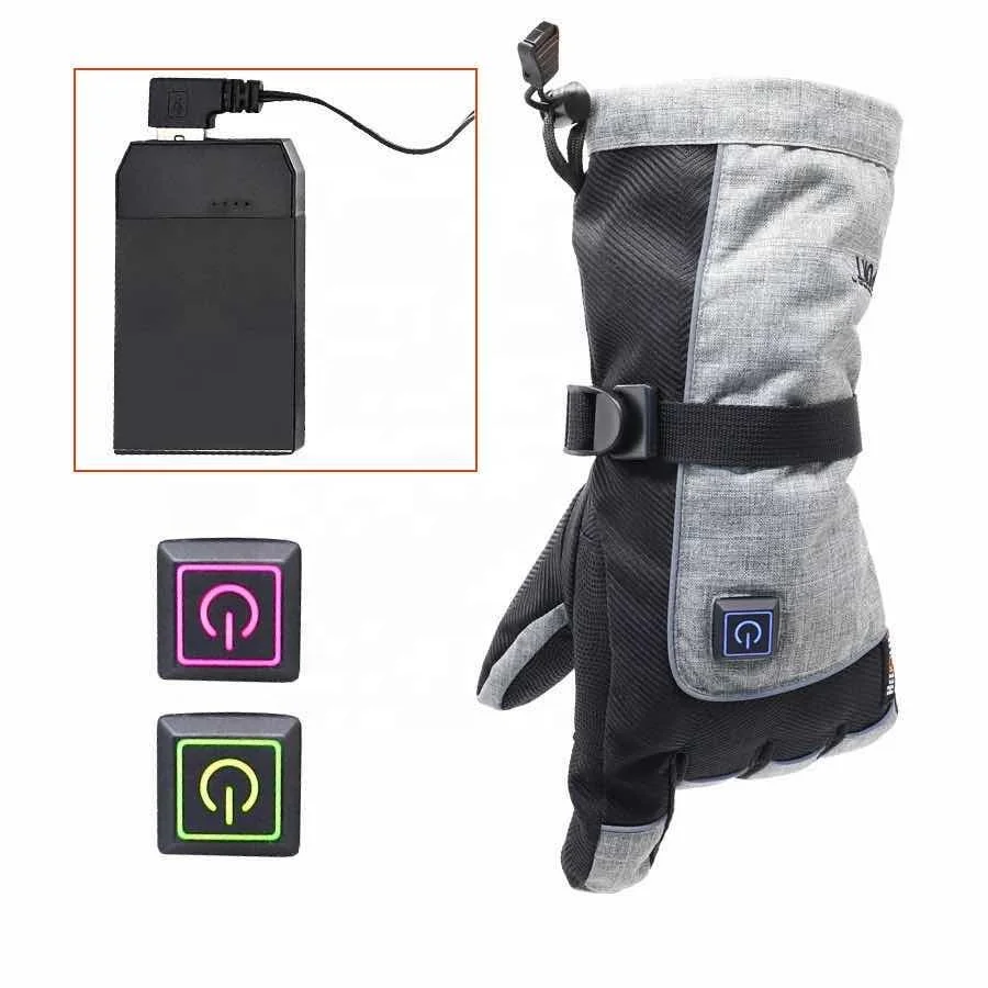 New winter outdoor ski waterproof touch-screen women and men heating gloves heat resistant gloves