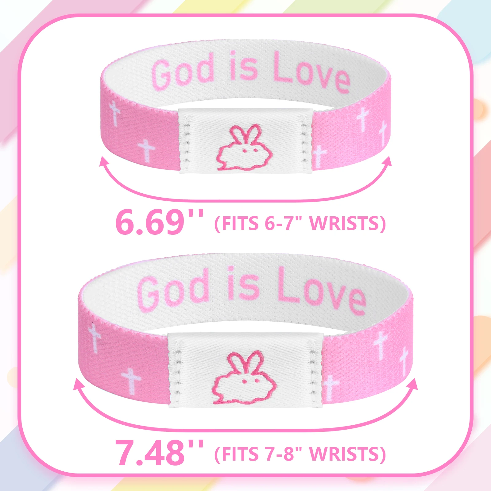 Pink Color Bible Verse God Is Love Christian Smart Nfc Code Gods Is Greater Than The Highs And Lows Jesus Bulk Bracelets