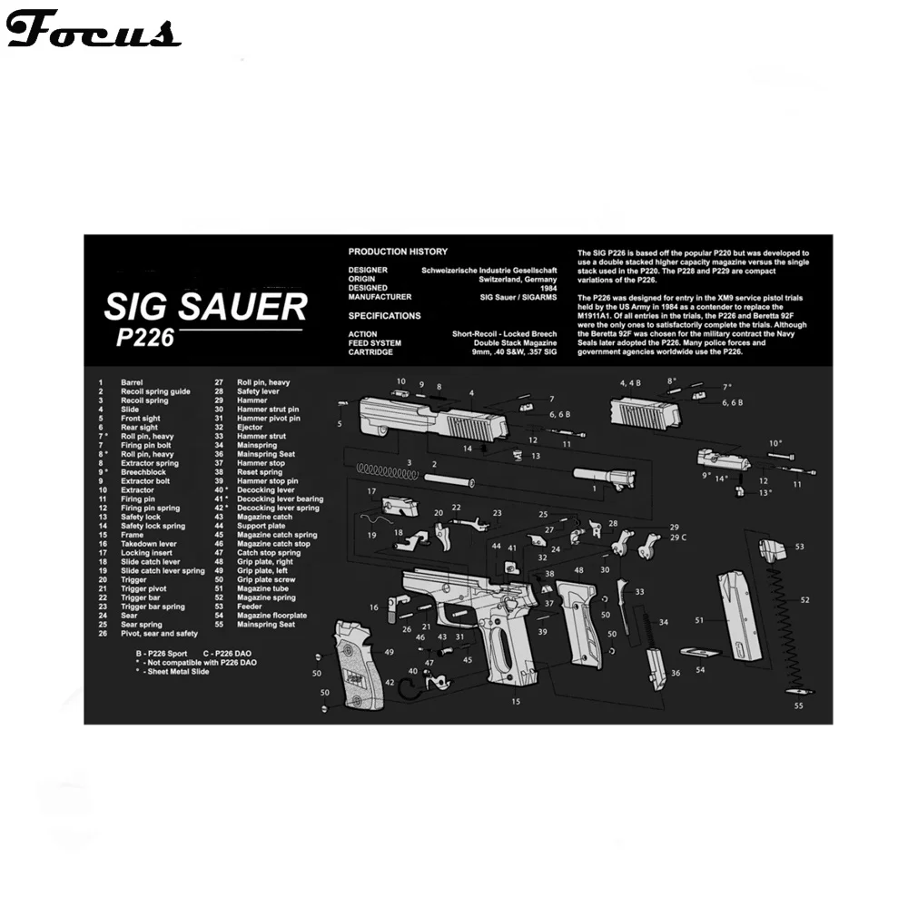 Gun Cleaning Mat Custom Logo Tactical Parts Accessories