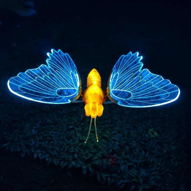 2024 Hot Selling Products Landscape Lighting Simulation Dynamics Motif Moving Butterfly Led For Garden Yard Decoration