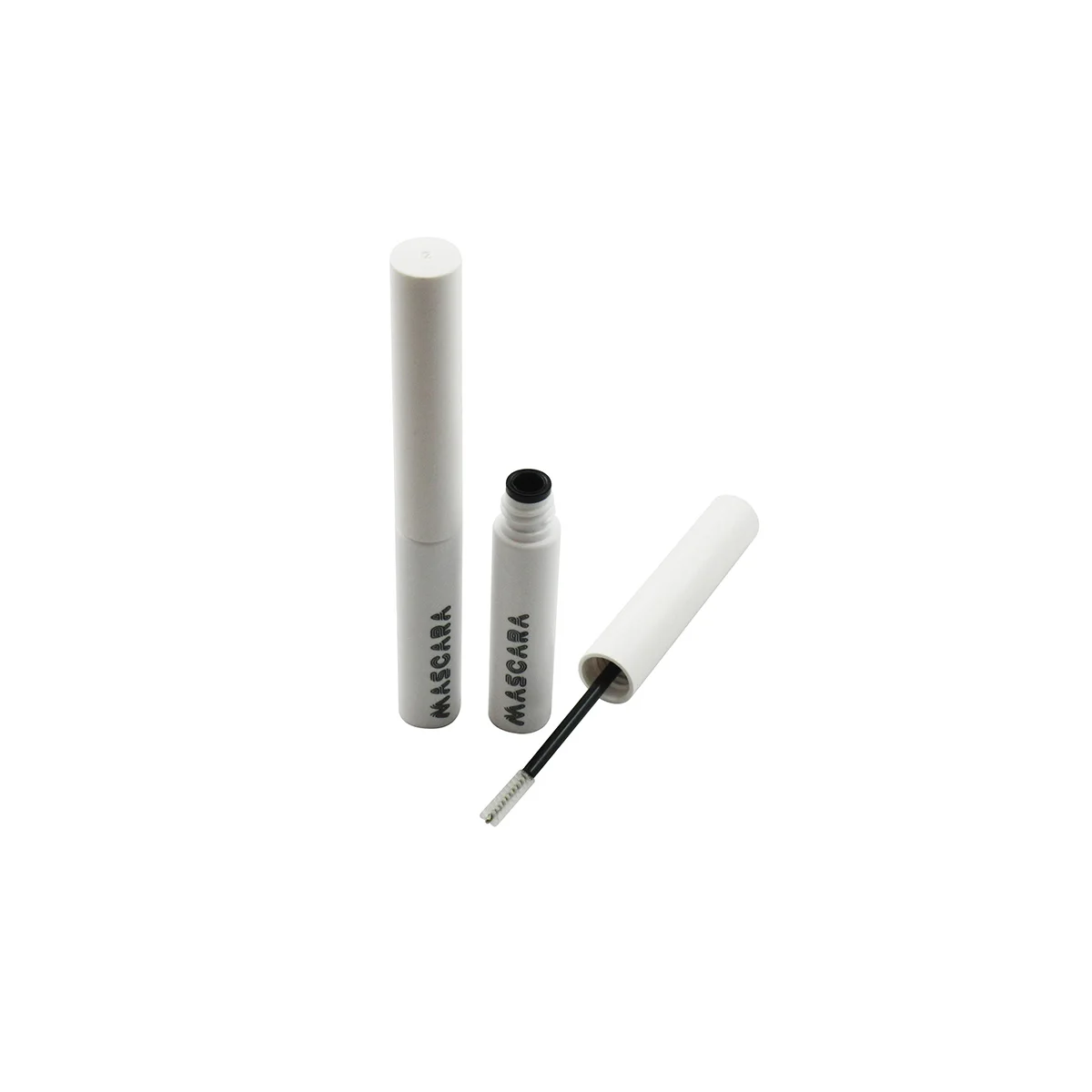 TM-M1034 3.5ml round plastic mascara bottle white slim tube 15mm empty custom eyelash tube packaging with brush
