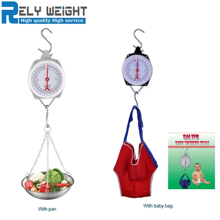 25kg/100g 50kg/200g 100kg 150kg 200kg portable Mechanical Household Spring weight luggage crane baby weighing hanging scale