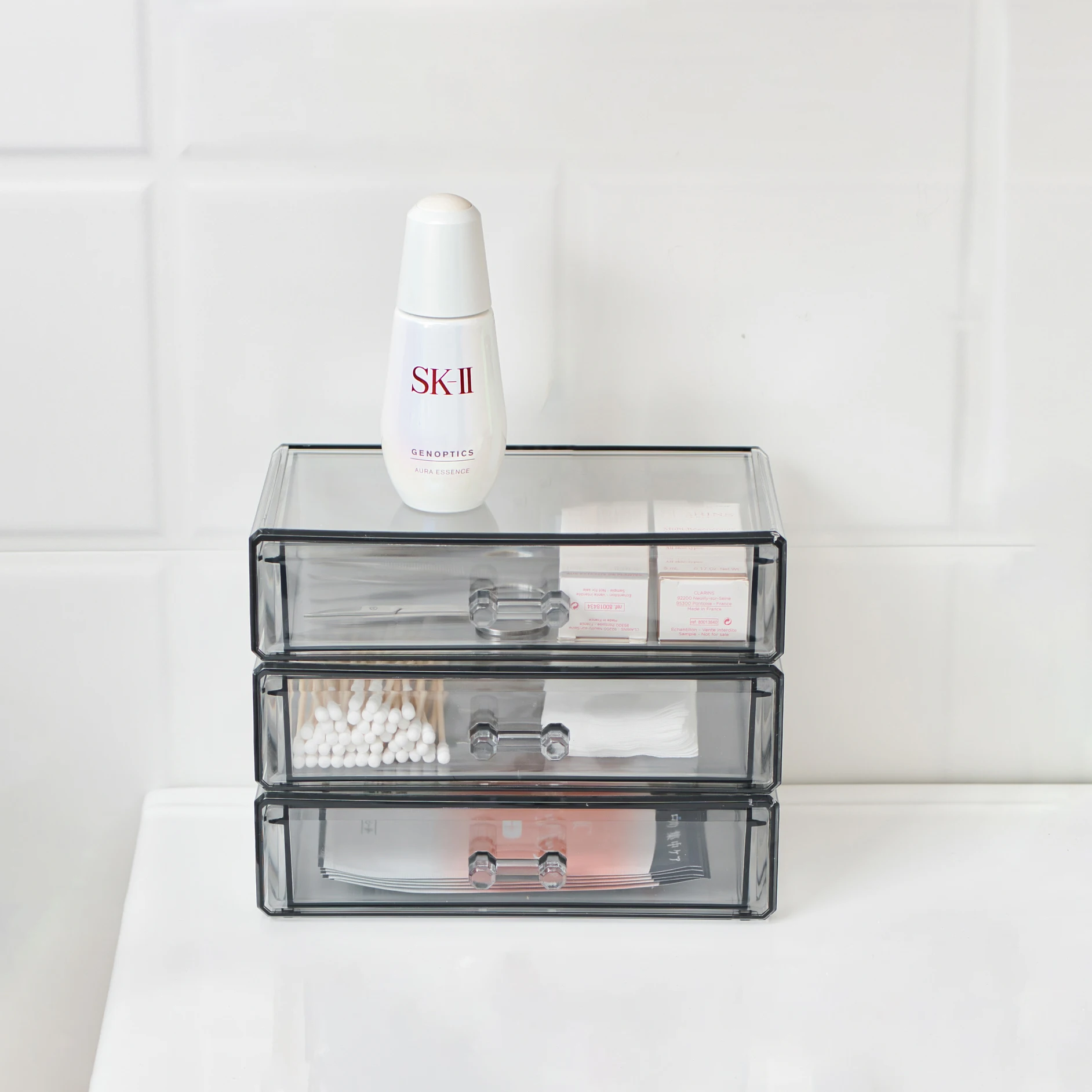 
New Style Custom Women Bathroom Cosmetics Storage Box Makeup Organizer 