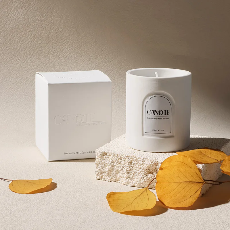 Private Label Luxury Scented Candles With Ceramic Jar Soy Wax With Various Fragrances