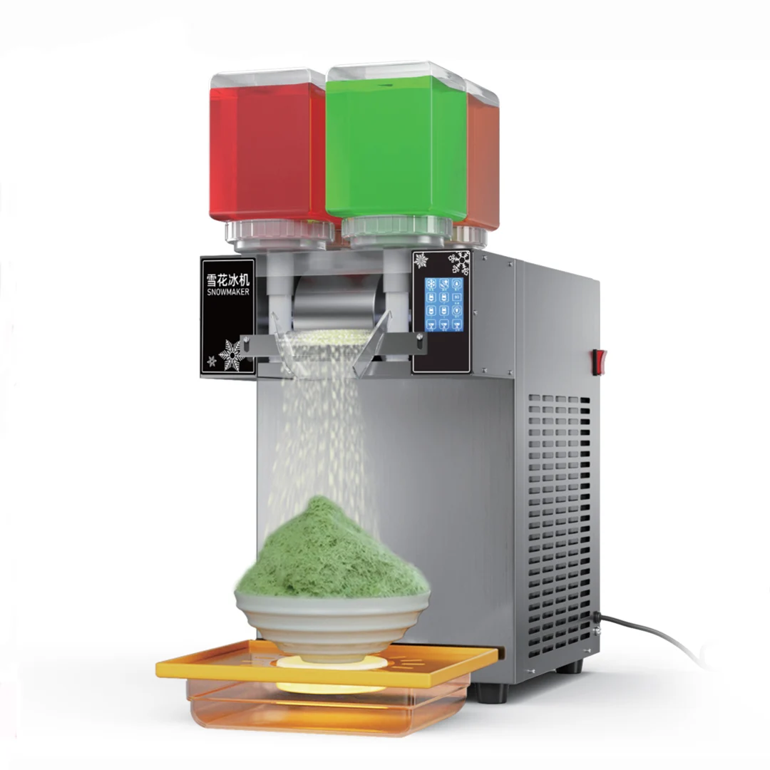 Commercial 4 flavors digital design snow ice machine snowflake shaver milk cream crusher air freezer