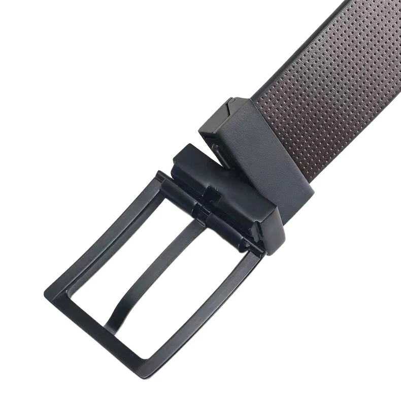 belts leather men classic Reversible leather belts in little holes full with strap With Pin Removable Buckle