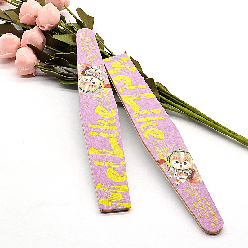 Manicure bulk supplies double sided square diamond 80/80 washable emery board 100/180 nail file professional