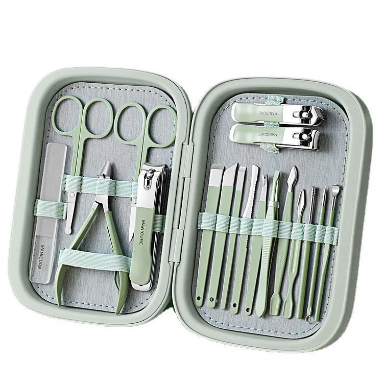 18 in 1 Manicure Set Nail Clippers Stainless Steel Manicure Pedicure Kit Grooming Kit For Nail Care with Premium Case