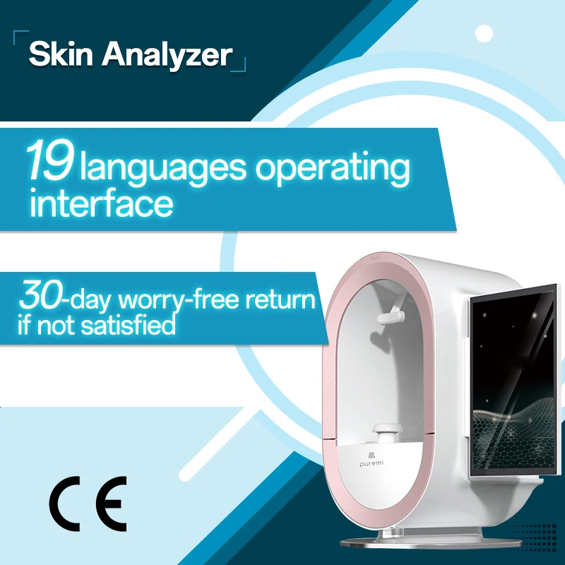 2024 Portable 3D Beauty Face AI Skin Analyzer Acen Pigmentation Analysis Skin Analyzer Salon Machines Skin Test Device On Sale