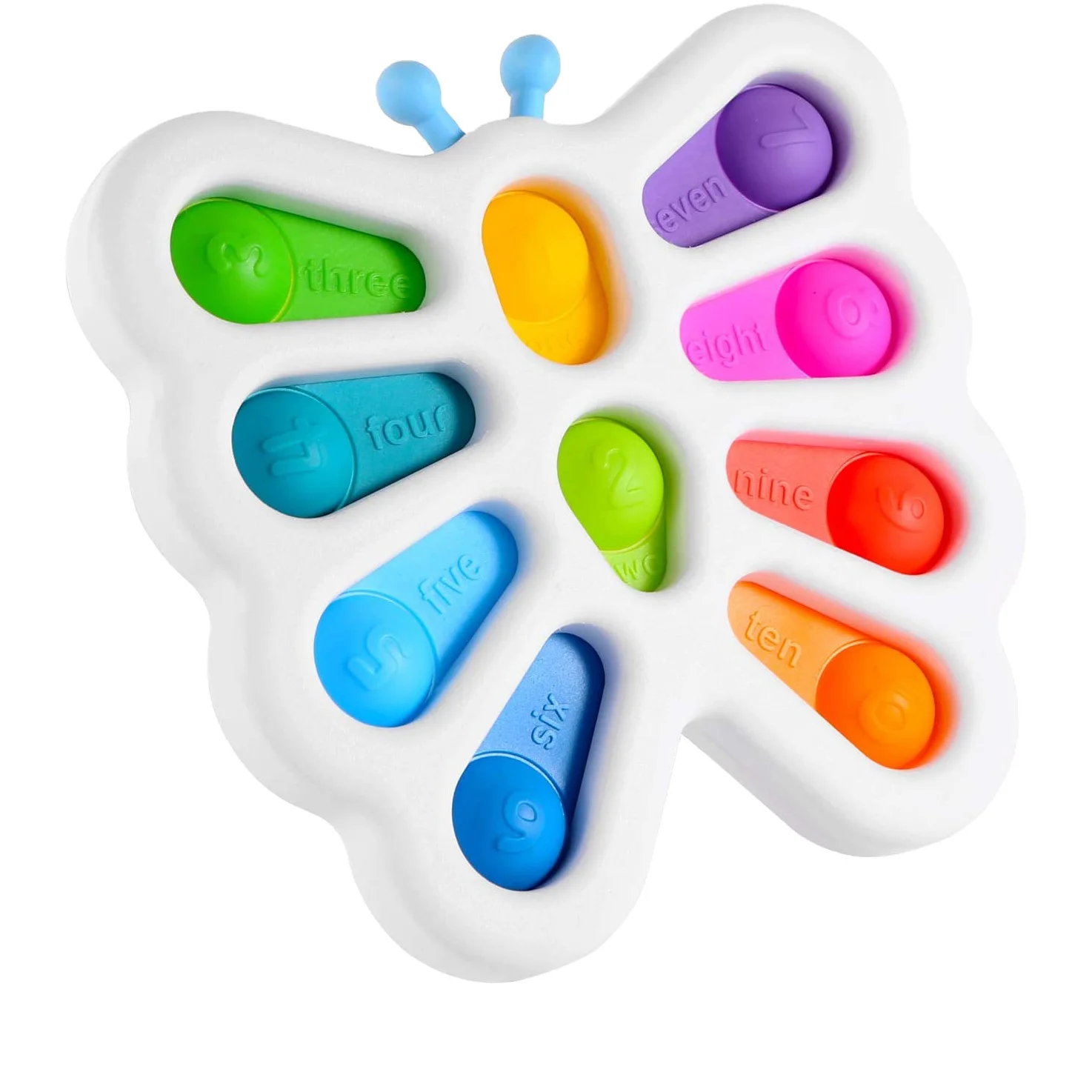 Большой размер Бабочка нажимающая поп пузырьковая игрушка Непоседа ранняя развивающая игрушка для тревоги распознавание цвета развивающие игрушки