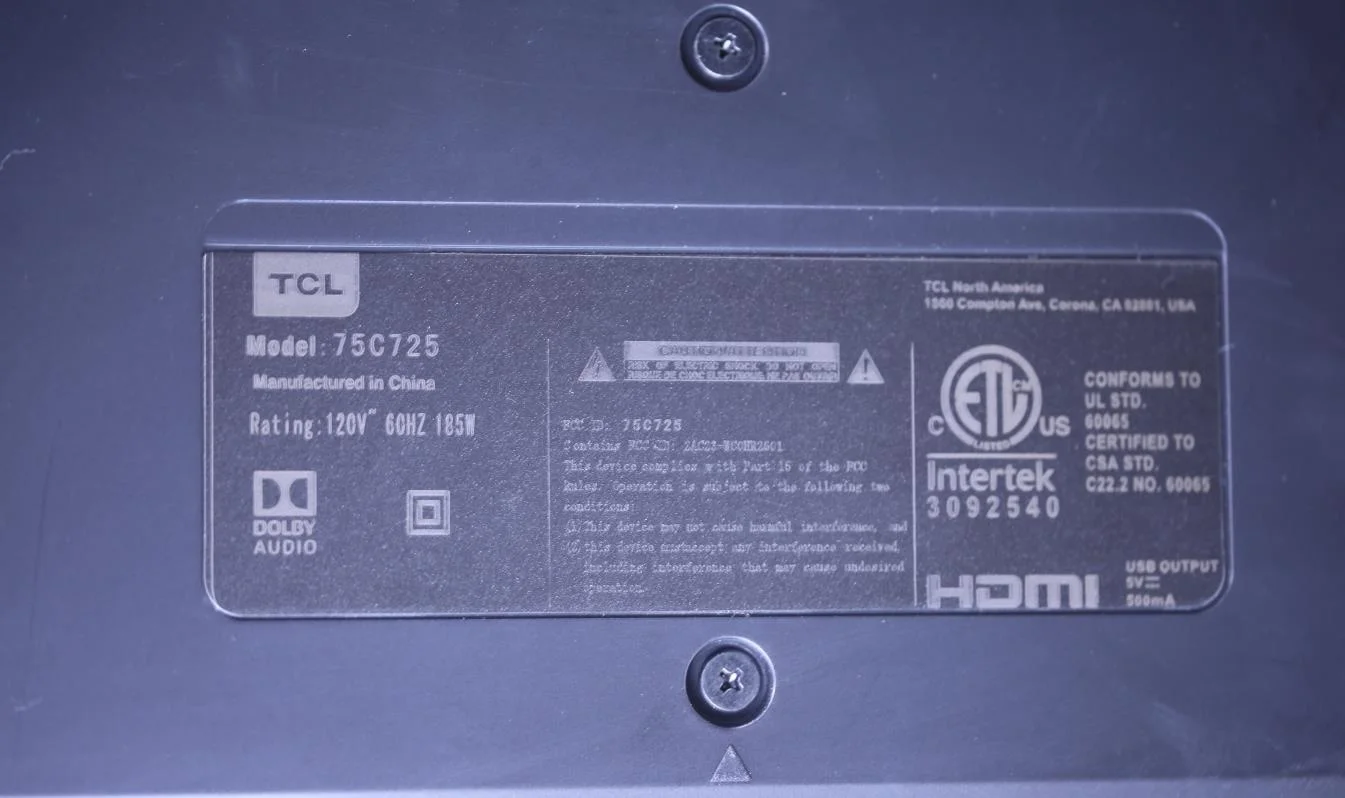 TCL MODEL 75C725 SMART TV,4K,QUANTUM  PANORAMA SOUND ,FACTORY PRICE