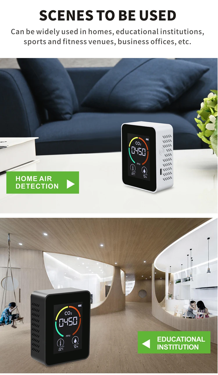 Smart air quality meter controller and data logger monitor PM2.5 Co2 Carbon Dioxide Detector Sensor